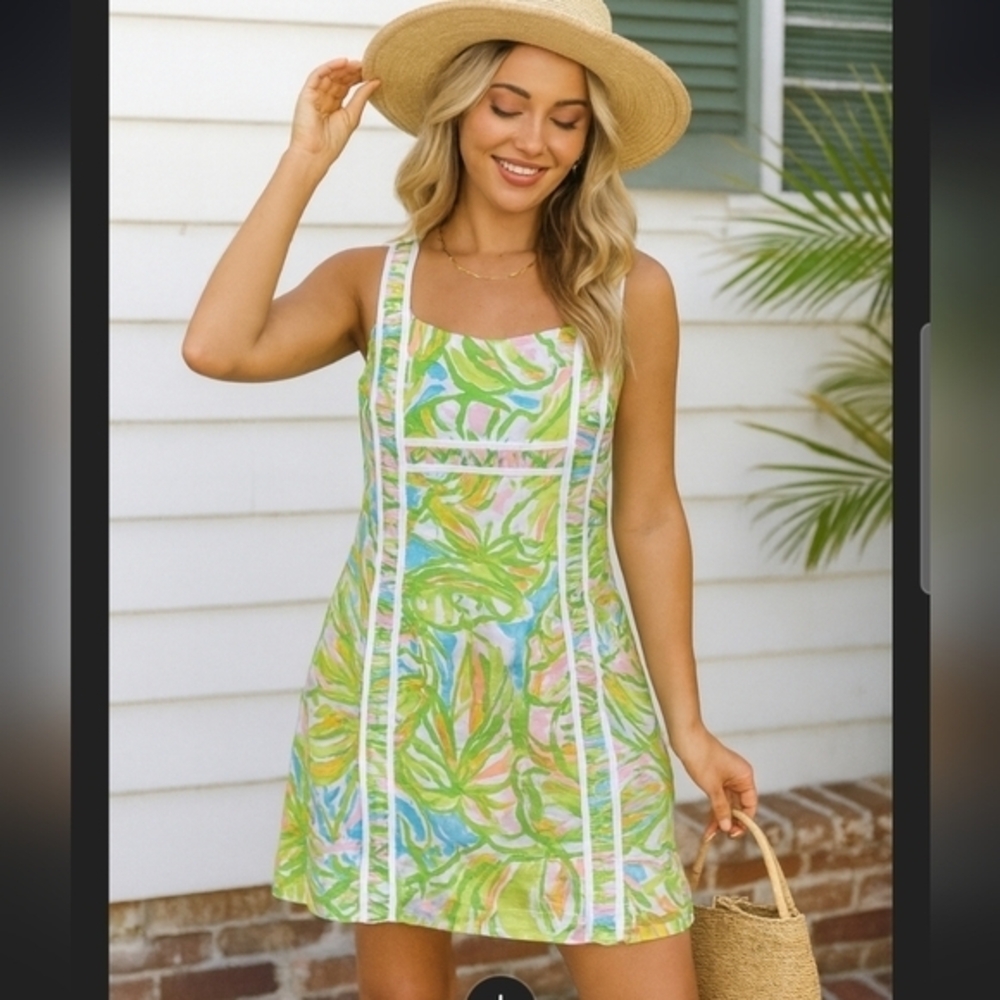 EUC Lilly Pulitzer Elephant Ear Shift Dress Size 6